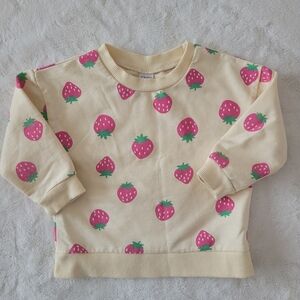 🧸2/20$ PL Baby Strawberry Print Kids Sweater Size 18M Baby Girl